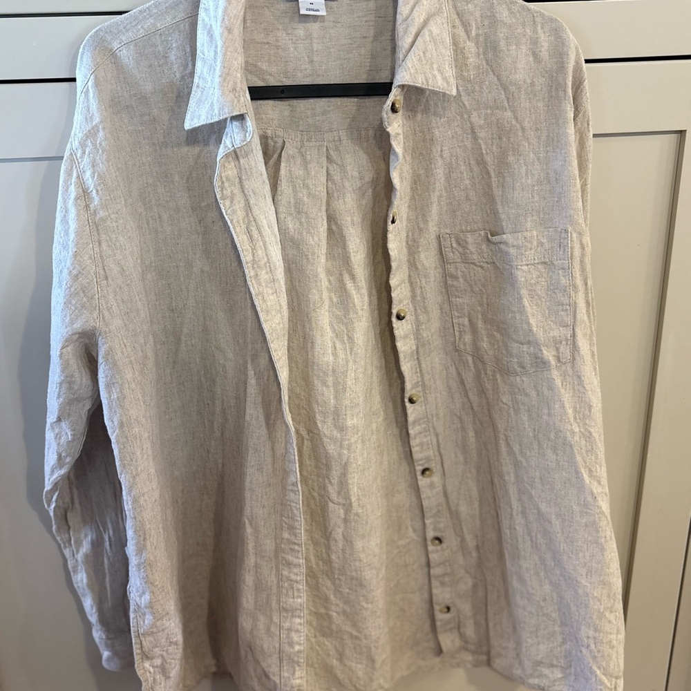 Old Navy Cream Button Down Shirt